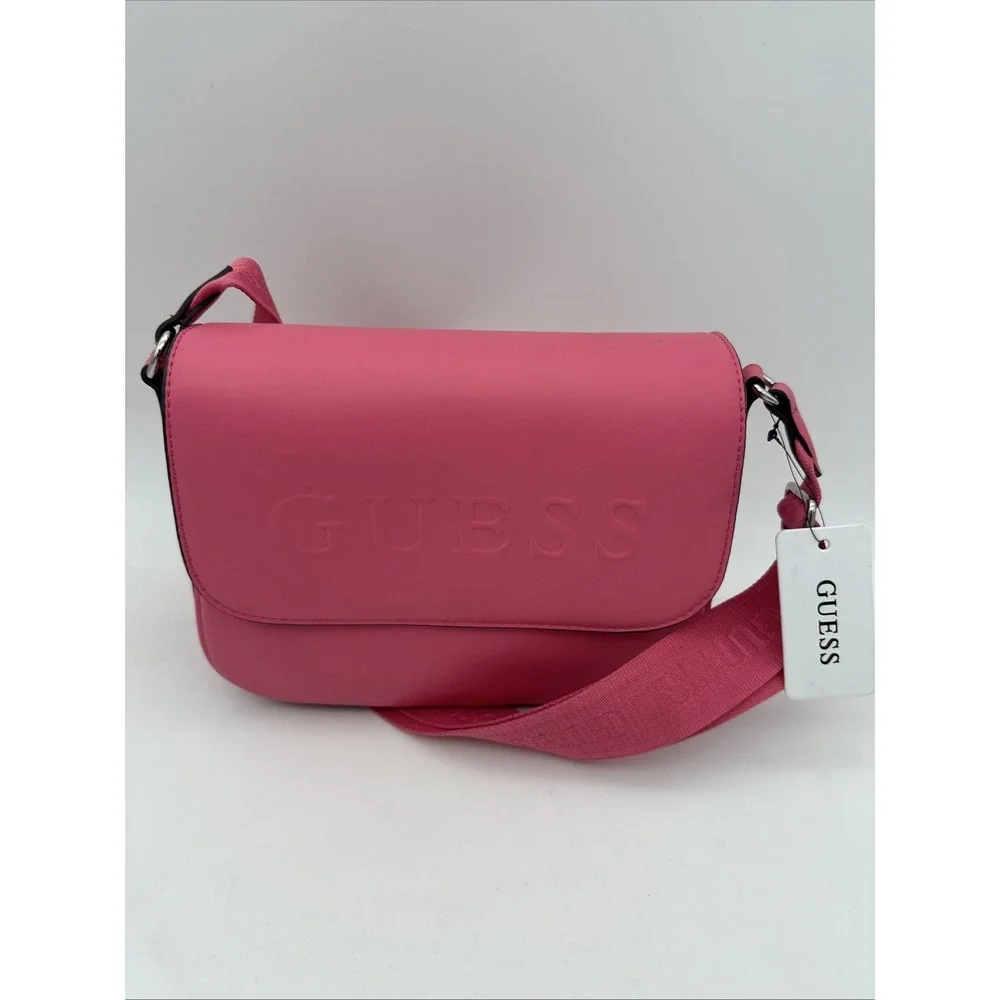 Guess PETERS CROSSBODY FLAP LE923819 Pink Purse‎ bag NWT 10x8